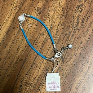 Lia Sophia Opal and blue silver bracelet